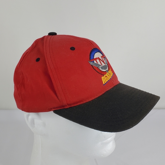 TNT RESCUE Red Black Hat Adult Adjustable Snapback Ball Cap. Embroidered Logo - Picture 4 of 10
